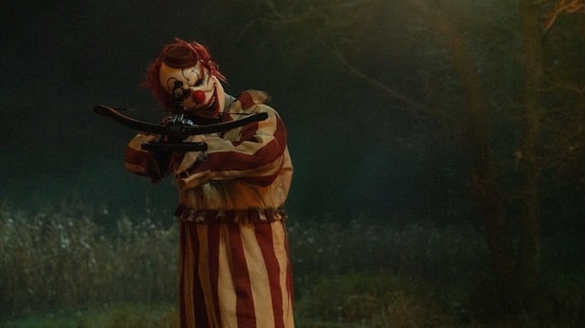 Frendo the Clown in “Clown in a Cornfield.”