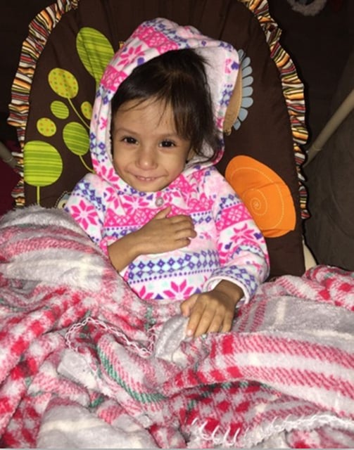 Ava Marie Gonzales at age 2, in December 2017.