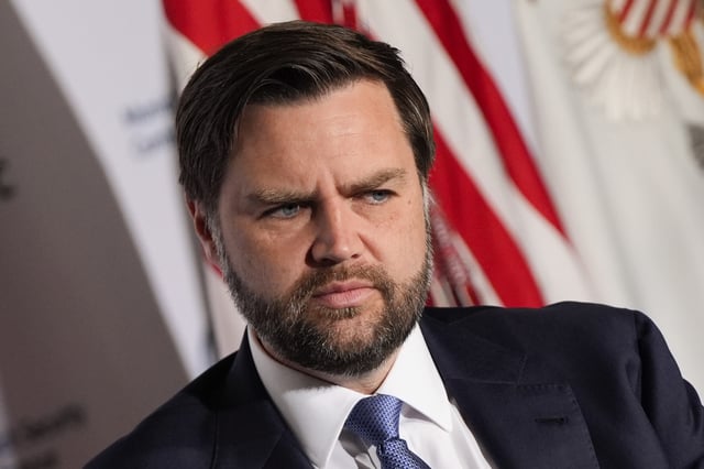 Vice President JD Vance speaks at the Munich Leaders Meeting, Wednesday, May 7, 2025, in Washington. (AP Photo/Julia Demaree Nikhinson)