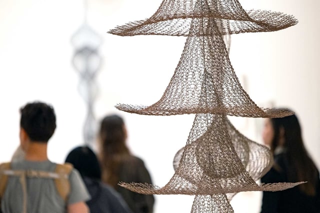 Installation view of the exhibit ‘Ruth Asawa: Retrospective’ at SFMOMA in San Francisco, April 15. The San Francisco Museum of Modern Art laid off 29 employees on Wednesday, May 7, in a move that has sparked sharp backlash from workers and their representatives.