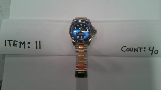 Handout photo of a fake Rolex watch seized by U.S. Customs and Border Protection at O'Hare Airport in Chicago on May 4.