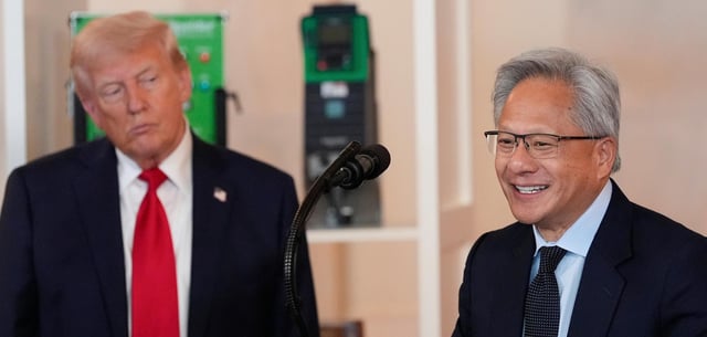 US-Präsident Donald Trump bezeichnet Nvidia-CEO Jensen Huang als „guten Freund“