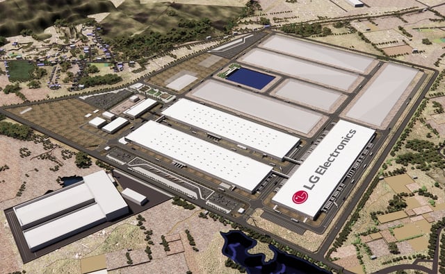 This image provided by LG Electronics Co. shows a rendered image of the company's envisioned new plant in Sri City, India. (PHOTO NOT FOR SALE) (Yonhap)