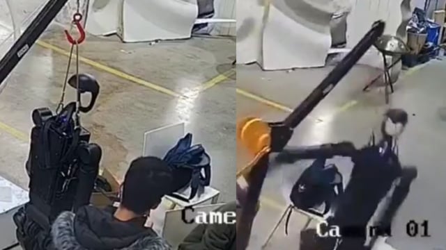 The incident took place at a factory in China.