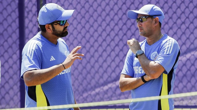 India's skipper Rohit Sharma with BCCI Chief Selector Ajit Agarkar 