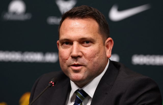 Soccer Football - FIFA World Cup Qatar 2022 - Australia Press Conference - Aspire Zone Training Facilities 5, Doha, Qatar - November 23, 2022 Chief Executive Officer of Football Australia, James Johnson during the press conference REUTERS/Bernadett Szabo/File Photo