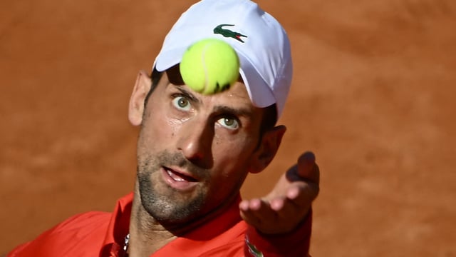 Serbia's Novak Djokovic in action.