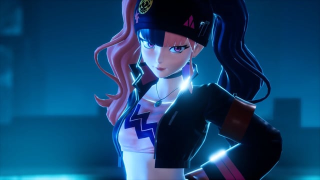 Anime girl with pink hair