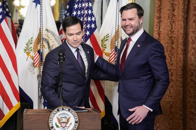 Vance and Rubio became friends when they served together in the Senate.