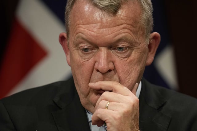 FILE - Denmark's Foreign Minister Lars Lokke Rasmussen listens to speakers during a meeting after a ceremony to mark the 25th Anniversary Nordic Embassies in Berlin, Germany, Monday, Oct. 21, 2024. (AP Photo/Ebrahim Noroozi, File)