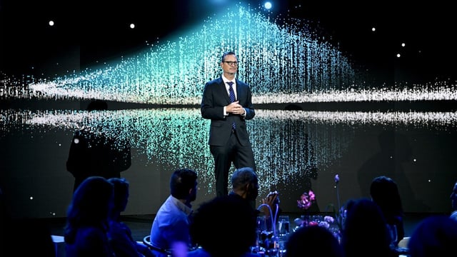 John Halley speaks during the Paramount New York Upfront Partnership Event 2025. (Credit: Roy Rochlin/Getty Images for Paramount)