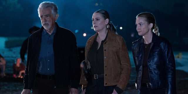 Paget Brewster, Joe Mantegna, and AJ Cook in Criminal Minds: Evolution Season 3