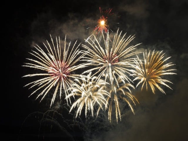 The fireworks display from team USA Disney at the Honda celebration of light at English Bay, Vancouver, July 30, 2016. 