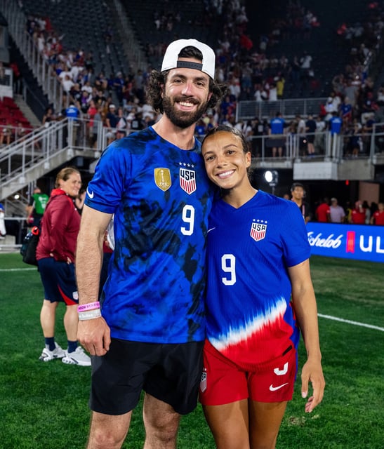 Dansby Swanson with wife Mallory Swanson on July 16, 2024, in Washington, D.C.
