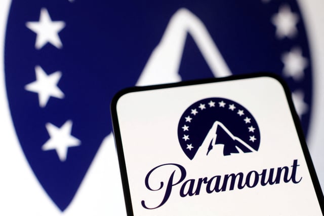 Paramount Global logo is seen in this illustration taken December 17, 2024. REUTERS/Dado Ruvic/Illustration