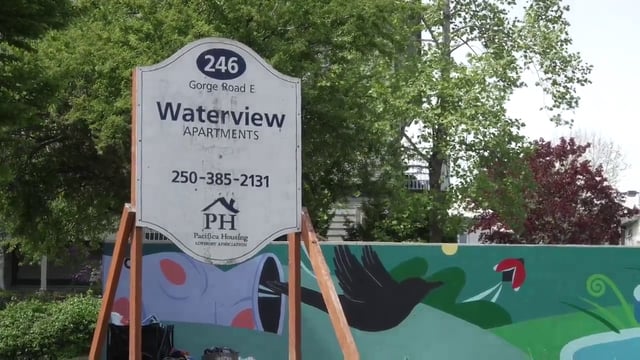 Waterview is a supportive housing unit in Victoria. A man was found dead there on April 26 in what police said was a suspected homicide.