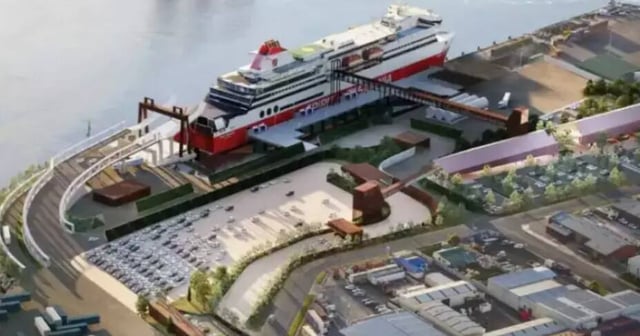 A concept design of Berth 3 at the Port of Devonport which will be the permanent home of the new Spirit of Tasmania vessels. Picture supplied