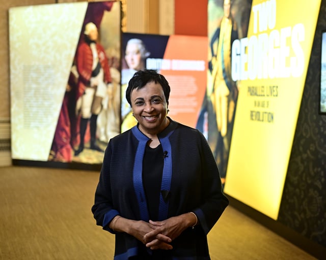 The Librarian of Congress Dr. Carla Hayden is seen attending the Library Of Congress &#34;The Two Georges: Parallel Lives In An Age Of Revolution&#34; exhibition press preview at The Library of Congress on March 25, 2025, in Washington, D.C. (Photo by Shannon Finney/Getty Images)