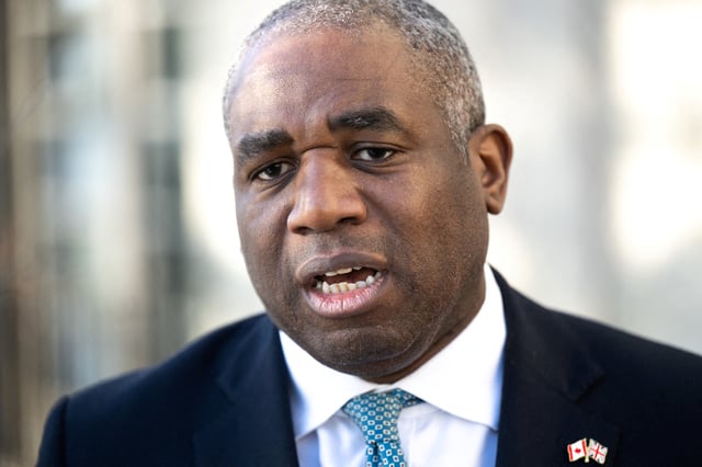 British Foreign Secretary David Lammy attends an interview on the sidelines of the G7 foreign ministers meeting in La Malbaie, Quebec, Canada March 14, 2025.     SAUL LOEB/Pool via REUTERS/File Photo