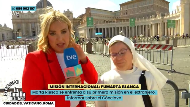 Marta Riesco, ayer en el Vaticano.