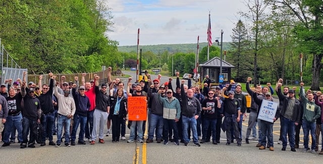 Pratt &amp; Whitney striking union workers at 1 Aircraft Road, Middletown, Conn., May 7, 2025. (IAM Local 700)