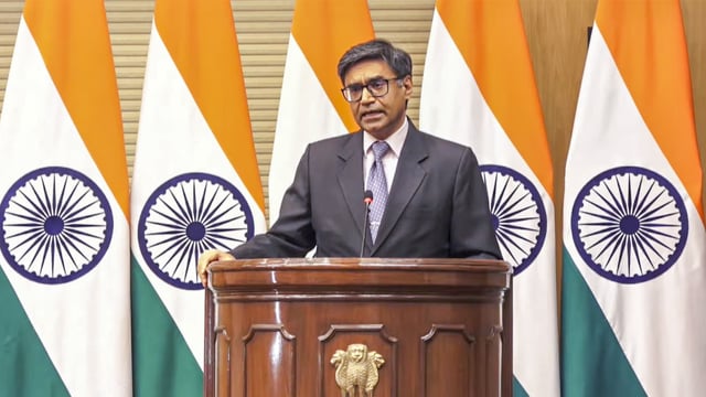 Foreign Secretary Vikram Misri speaks during a special briefing on Operation Sindoor, amid the ongoing India-Pakistan military conflict in New Delhi. 