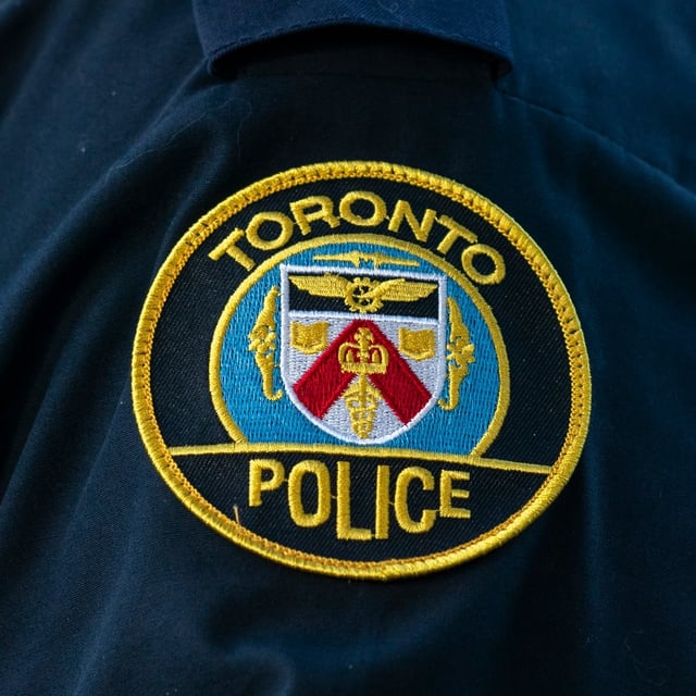 A Toronto Police Service logo patch is shown in Toronto on September 5, 2023. THE CANADIAN PRESS/Spencer Colby