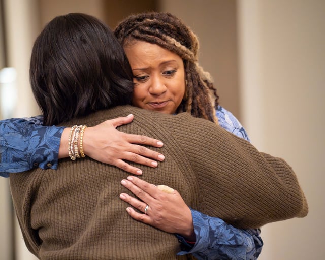 Karen (Tracie Thoms) attempts to play mediator with Athena and Chim. (ABC)