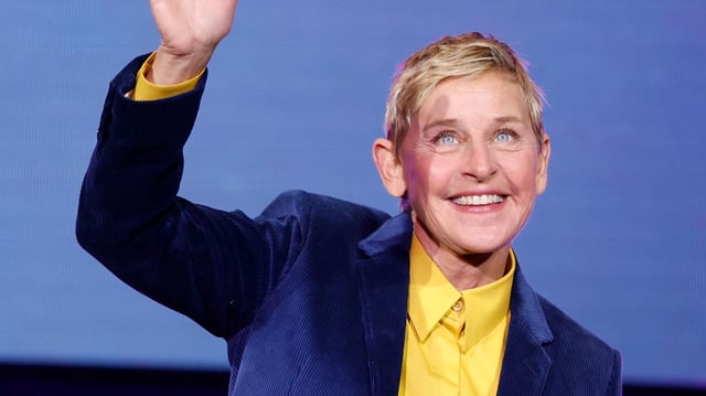 WASHINGTON, DC - NOVEMBER 15: Ellen DeGeneres walks onstage during the Michelle Obama: The Light We Carry Tour at Warner Theatre on November 15, 2022 in Washington, DC. (Photo by Tasos Katopodis/Getty Images for Live Nation)