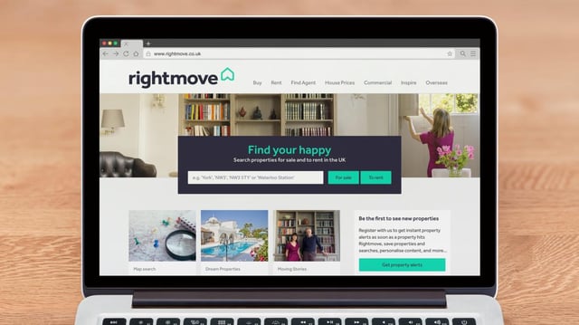 Over 80 per cent of the time prospective buyers spent looking at houses last year was spent on Rightmove