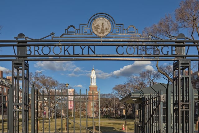 Brooklyn College's campus is seen in Flatbush in 2024.