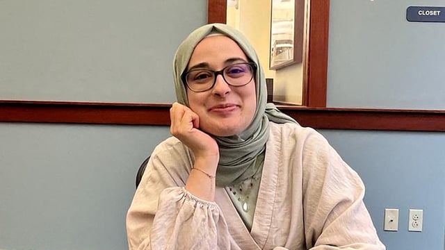 Rumeysa Ozturk, a Turkish doctoral student at Tufts University in Somerville, Massachusetts