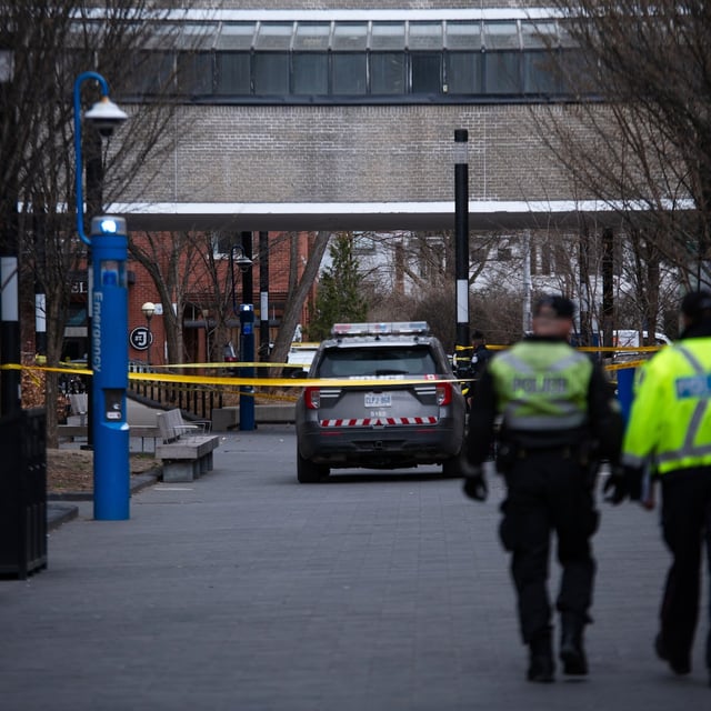 Police say they're still searching for a suspect in a hit-and-run that injured four people on Toronto Metropolitan University's downtown campus Tuesday afternoon in what may have been a targeted incident. Nelson Mandela Walk is pictured in Toronto on Tuesday, April 15, 2025. THE CANADIAN PRESS/Laura Proctor