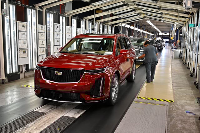 Final inspection is performed as the vehicles are ready to leave the assembly line at the General Motors manufacturing plant in Spring Hill, Tennessee, U.S., August 22, 2019.