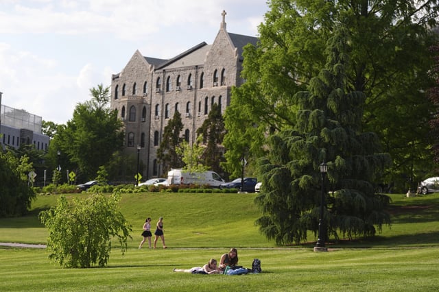 A general view of the Villanova University campus is seen, Thursday, May 8, 2025 in Villanova, Pa. (AP Photo/Matt Slocum)