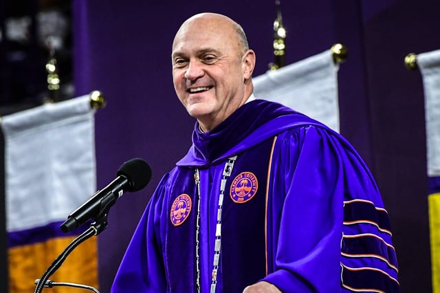 President James Clements during Clemson University Fall graduation at Littlejohn Coliseum in Clemson on Dec. 19, 2019.