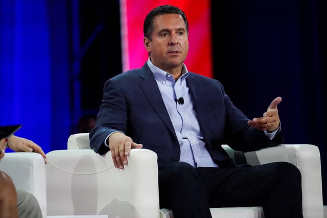 Devin Nunes, CEO of Truth Social, speaks during a general session at the Conservative Political Action Conference (CPAC) in Dallas, Texas, U.S., August 5, 2022. REUTERS/Go Nakamura/ File Photo