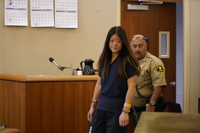 A preliminary hearing for Jacqueline Ma at the South Bay Courthouse in Chula Vista on Dec. 12, 2023. (Alejandro Tamayo / The San Diego Union-Tribune)
