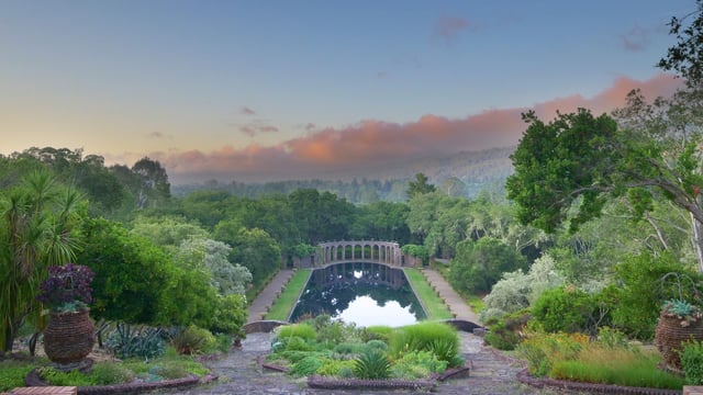 The Roman-style reflecting pool the size of a football field,. Photo courtesy Green Gables.