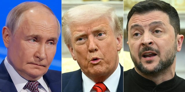 Putin, Trump y Zelenski.