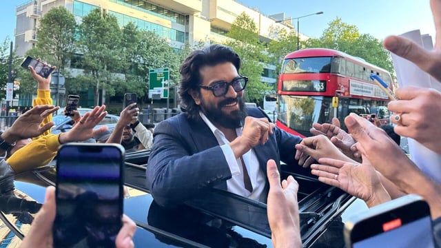 Ram Charan receives warm welcome in London ahead of wax statue inauguration. Pics