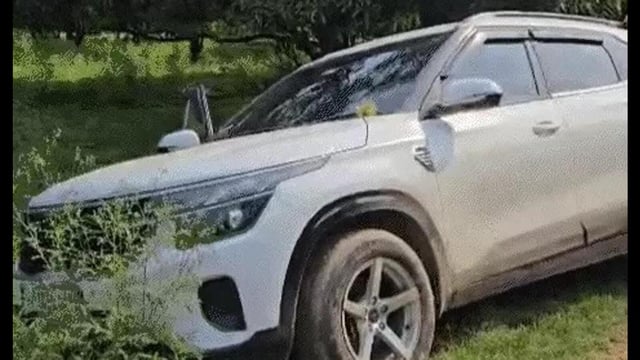 The car in which the accused were travelling at the time of encounter. (HT photo)