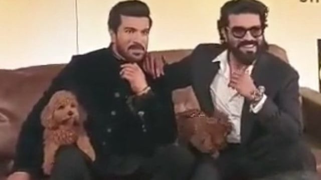 Ram Charan and his dog Rhyme have been immortalised by Madame Tussauds.