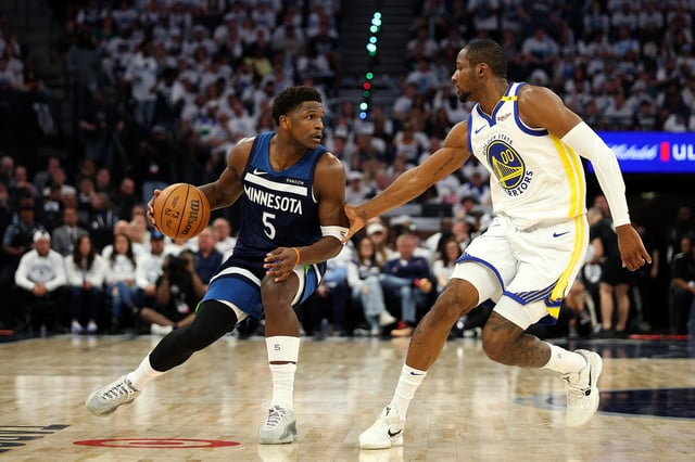 With Stephen Curry sidelined with a hamstring injury, the Warriors are underdogs at home in Game 3 against Anthony Edwards and the Timberwolves.