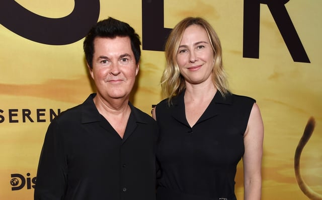 Simon Fuller and Natalie Swanston attend Discovery&#39;s &#34;Serengeti&#34; premiere at Wallis Annenberg Center for the Performing Arts on July 23, 2019 in Beverly Hills, California. (Photo by Michael Kovac/Getty Images for Discovery Channel)