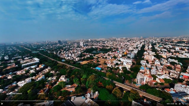 Aerial view of Bengaluru, a landlocked city in Karnataka. 