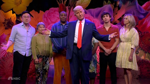 James Austin Johnson appears as President Donald Trump in the cold open of "Saturday Night Live" on May 10.