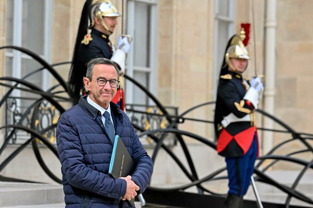 Le ministre français de l'Intérieur, Bruno Retailleau, au palais de l'Élysée, à Paris, le 7 mai 2025.
