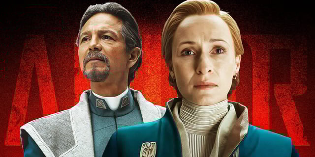 Benjamin Bratt and Genevieve O'Reilly in Andor