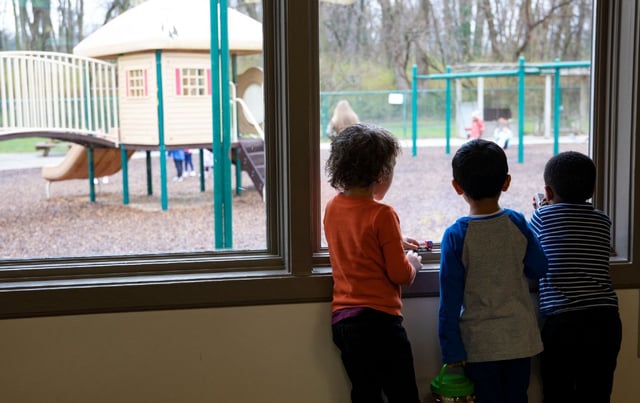 Children participate in activities at the Head Start classroom in the Carl and Norma Millers Childrens Center on March 13, 2023, in Frederick, Maryland.